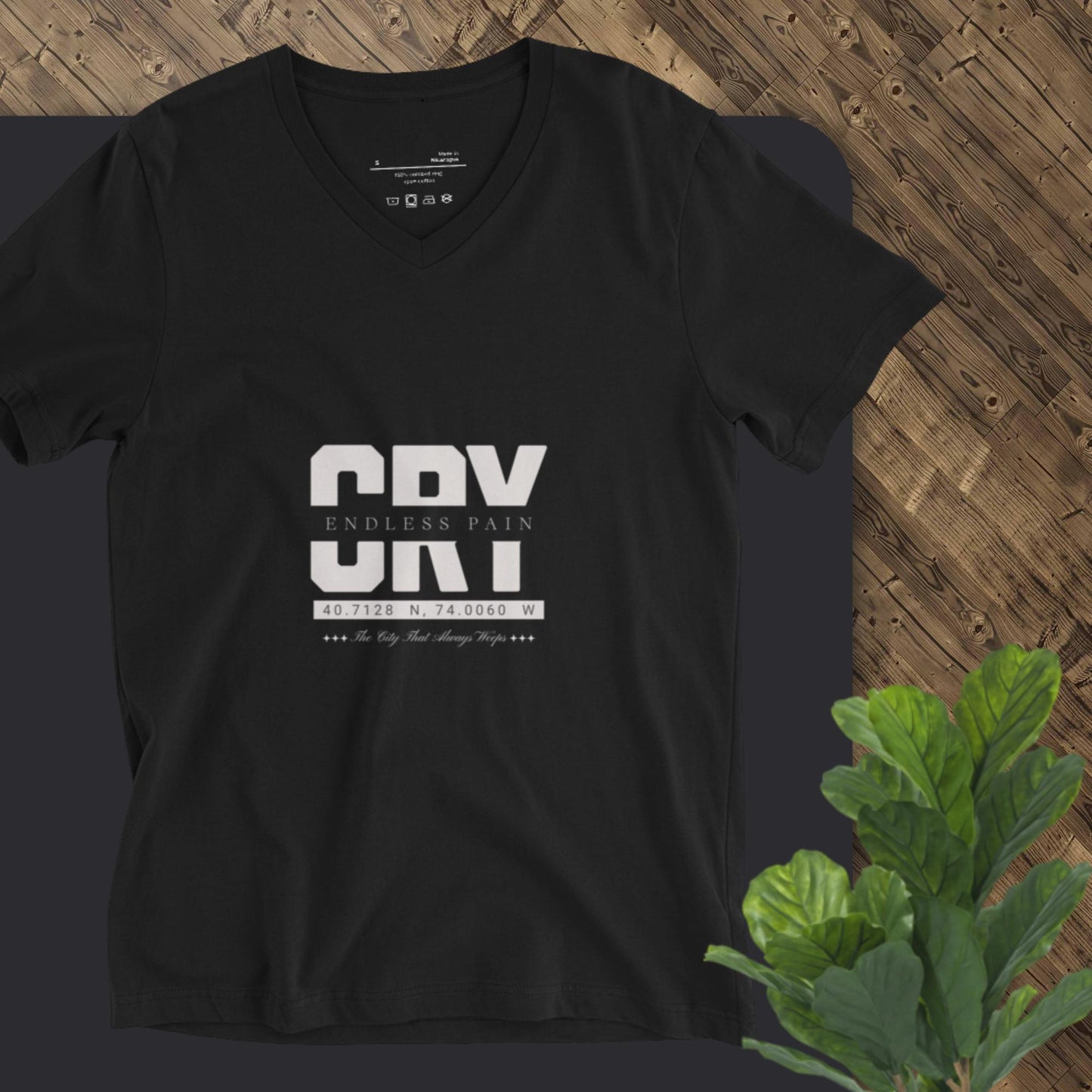 Unisex Short Sleeve V-Neck T-Shirt