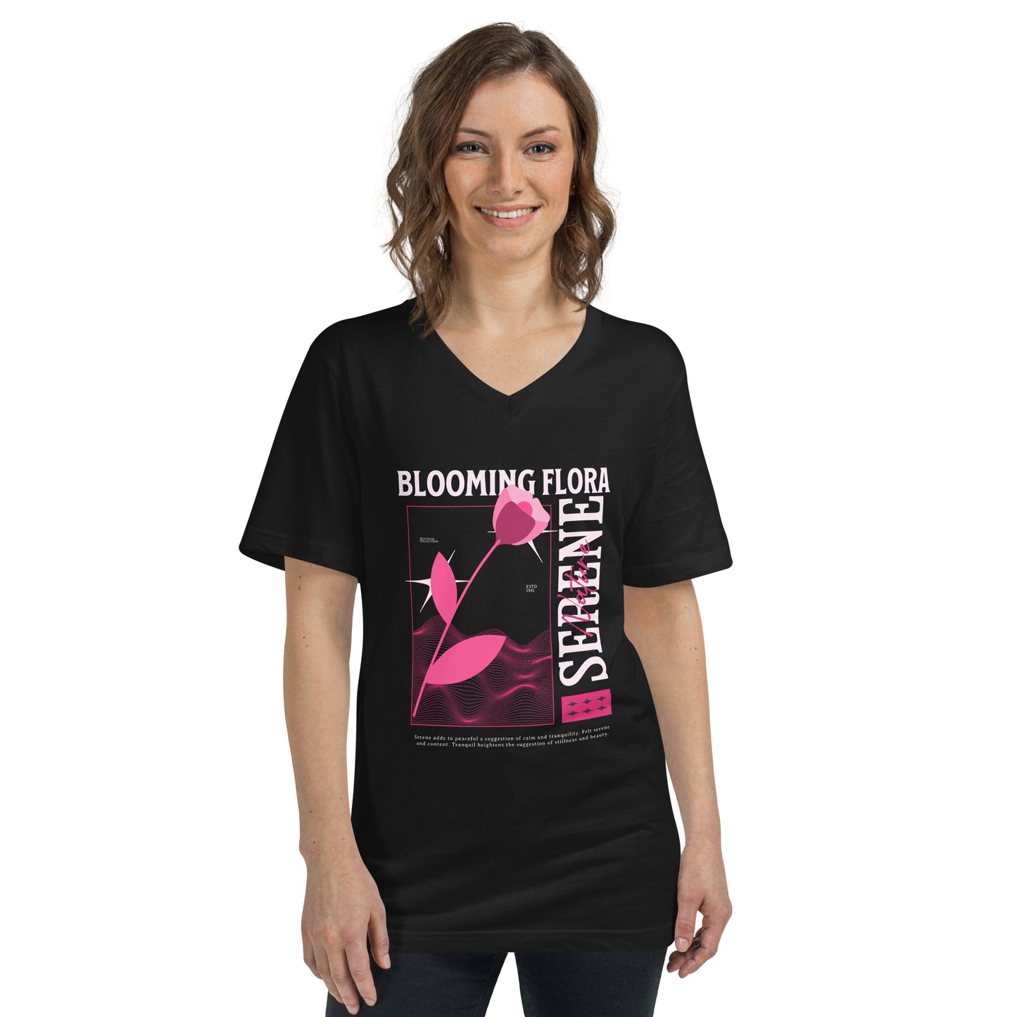 Blooming Flora V-Neck T-Shirt